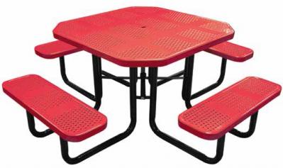 46" Octagon Perforated Picnic Table